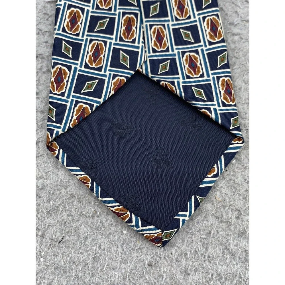 Brooks Brothers 100% Silk Tie Mens Geometric Classic Made in USA Corpcore Preppy
